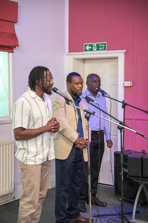 The KEMIF worship team leading praise